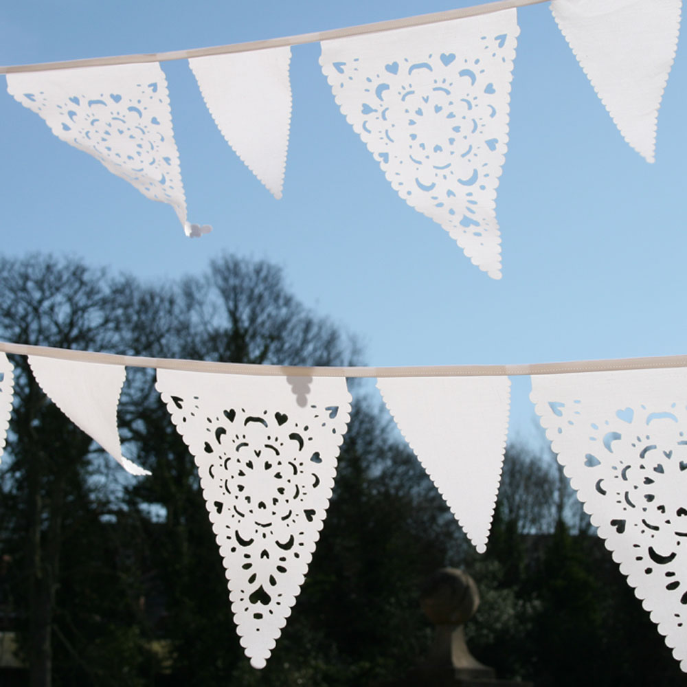 White lace clearance bunting